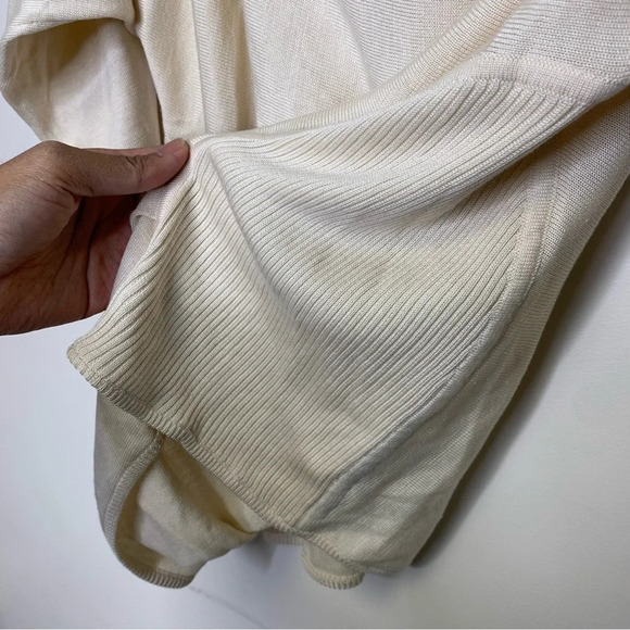 90s Diane Von Furstenberg Silk Blend Lightweight Knit Neutral Top Size Small - Picture 9 of 16